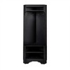 Corner Hall Tree with Shoe Bench, Entryway Coat Rack with Hooks, Freestanding Clothes Storage Cabinet with Storage Shelf for Entryway Bedroom - 3 of 4