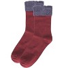 Memoi Women's Pindot Soft-Fit Thick Cuff Cotton Rich Crew Sock - 3 of 4
