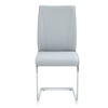 DOMETOUR Set of 4 High Resilience PU Dining Chair with Arched Metal Leg - 2 of 4