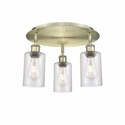 Clymer - 3 Light Flush Mount In Art Deco Style-9.38 Inches Tall and 15.63 Inches Wide