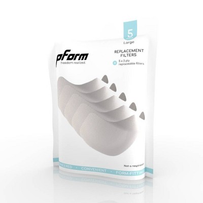 Pform Essential Face Mask Filter Refill - Large - 5pk