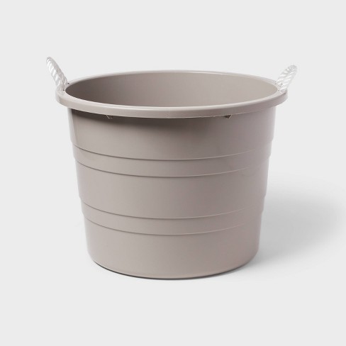 Christmas Plastic Buckets with Handles, Rectangular Bins for Gifts