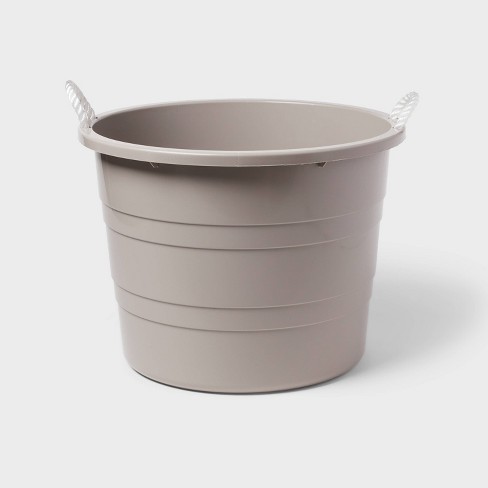 Plastic toy bin with best sale rope handles