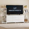 TV Stand for Living Room, Entertainment Center with 9 Fabric Drawers, 59.1" Modern Dresser with Storage Shelves - 2 of 4