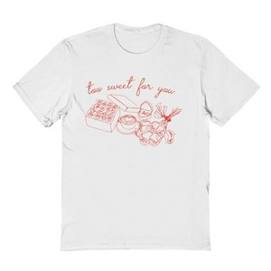 Social Collective Men's Too Sweet  Valentines Day Short Sleeve Graphic Cotton T-Shirt - 1 of 3