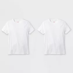 Boys' 2pk Short Sleeve T-Shirt - Cat & Jack™ White XXL Husky