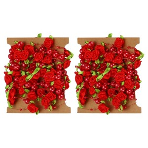 Unique Bargains Exquisite Craft Embellishments Artificial Pearl Wire Garland for Party 2 Pcs - 1 of 4