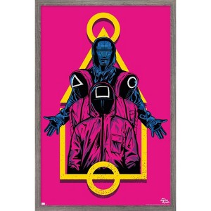 Trends International Netflix Squid Game - Masked Men Framed Wall Poster Prints - 1 of 4