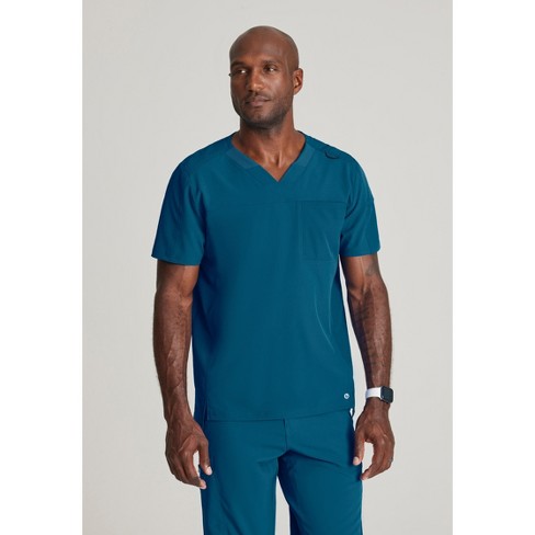 Barco One Men's Velocity 2-pocket Ribbed V-neck Scrub Top : Target