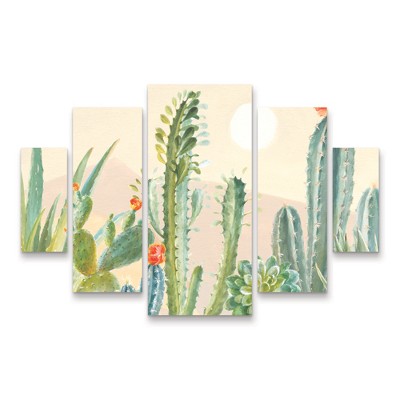Trademark Fine Art Danhui Nai Desert Greenhouse I 5 Piece Panel Set Art