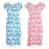 JEFFRICO Womens 2 Pack Nightgowns Short Sleeve Sleepwear Soft Pajama Dress Nightshirts - 3 of 4