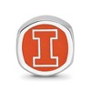 Black Bow Jewelry Sterling Silver Illinois Fighting Illini NCAA Bead Charm - 2 of 4