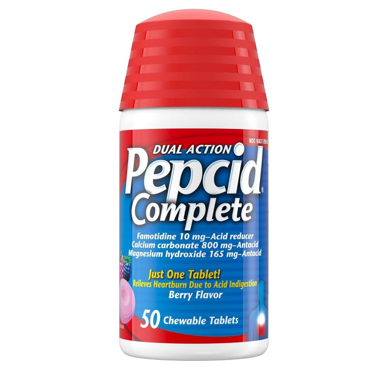 Pepcid AC Complete Dual Action Chewable Tablets - Berry Flavor - 50ct, 3 of 15