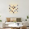 Aoibox Macrame Hanging Photo Display Wall Decor with String Lights, Wooden Beads Garland Picture Holder, Includes 30 Clips - 3 of 4