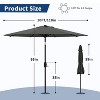 GustoWave 10Ft Outdoor Patio Umbrella with Crank Lift and Push Tilt - 2 of 4