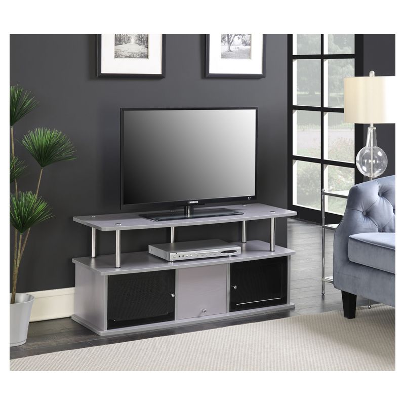 Designs2Go TV Stand for TVs up to 50" with 3 Storage Cabinets and Shelf - Breighton Home, 3 of 4