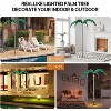 VINGLI 7FT Lighted Palm Tree, Outdoor Artificial Palm Tree with Lifelike Leaves and Rope LEDs for Outside Patio Pool Yard Holiday Decor - 3 of 4