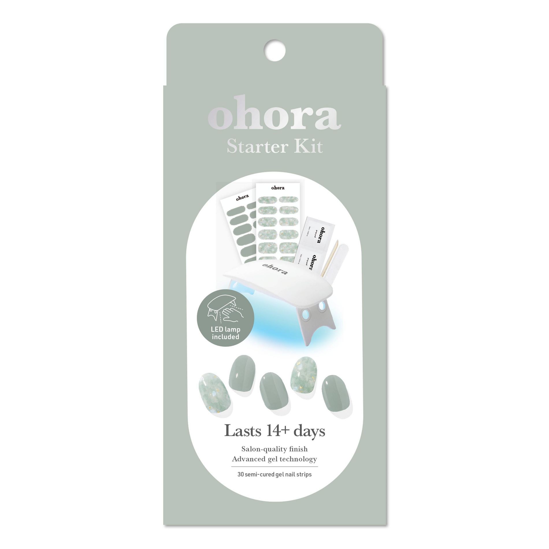Ohora Gel Nail Design Starter Set - Emerald Whispers - 30ct