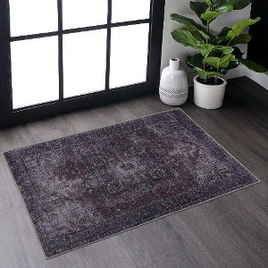 Kumasinova Area Rug, Non-Slip Low-Pile Living Room Rug, Boho Washable Rugs, Stain-Resistant Door Mat, Kids & Pets Friendly - 1 of 4