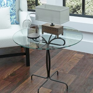 Bencmate Coffee Tables Round Glass Table Top For Living Room, Office, Tabletop Only, Anti-Impact, Heat-Resistant Glass, Clear, 24"*24"*0.24" - 1 of 4