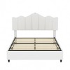 VECELO Queen/Full Size Platform Bed Frame with Type-C & USB Charging Stations and 4 Storage Drawers, Upholstered Adjustable Headboard, Beige - 2 of 4
