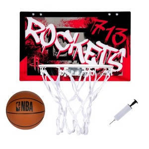 NBA Houston Rockets Over The Door Mini Basketball Hoop - 1 of 4