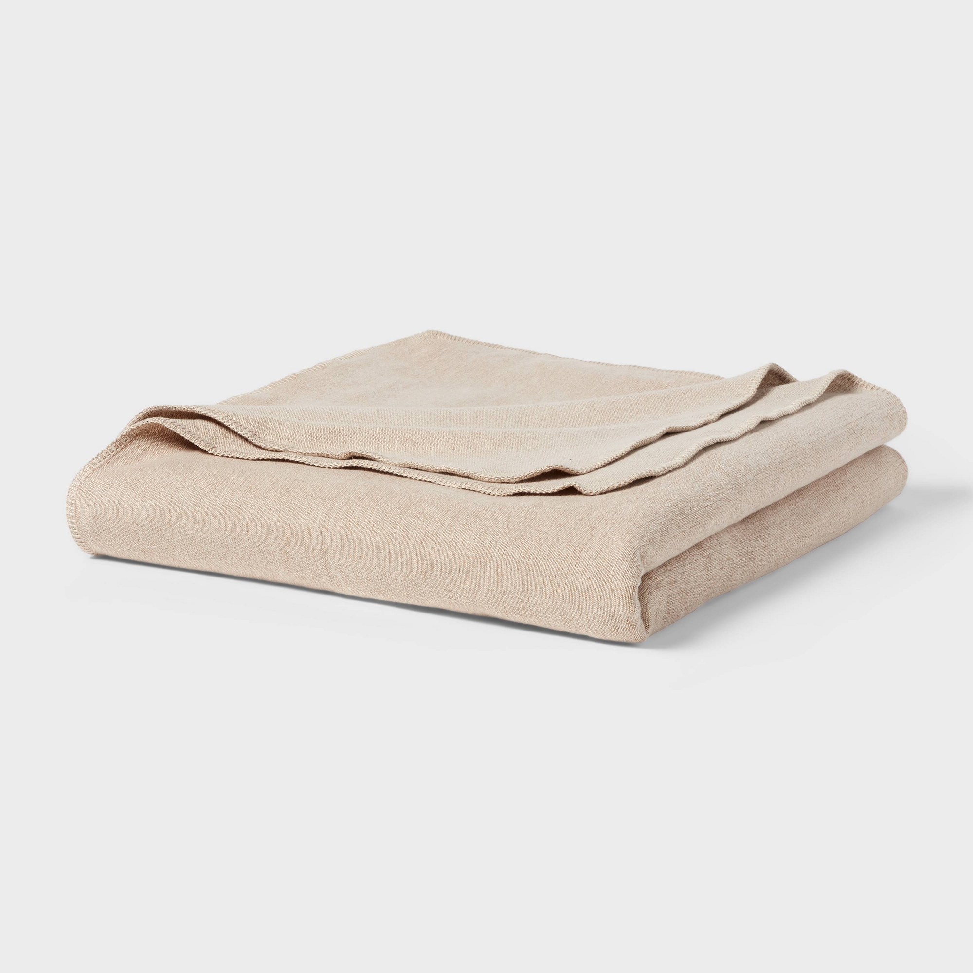 King Brushed Cotton Blanket Solid Khaki - Threshold™