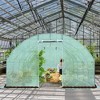 Costway 10'X6.5'X20' Walk-in Greenhouse Backyard Grow Tents Steel Frame 8 Windows - 3 of 4