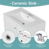 XINGHANZHENXUAN Bathroom Vanity with Sink & 3 Drawers, Soft-Close Solid Wood Cabinet with Ceramic Sink & Ample Storage - 4 of 4
