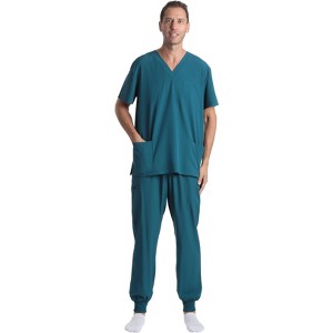 Just Love Men’s 2-Piece V-Neck Scrub Set (Top & Pant) – Medical Uniform - 1 of 3