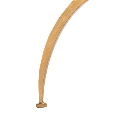 Elegant Myrna Gold and White Granite Round Accent Table