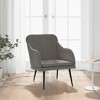 VidaXL Modern Upholstered Armchair - Dark Grey Velvet Accent Chair for Living Room or Bedroom - Gray - 2 of 4