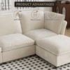 COZONY Modular Cloud Sofa Single Seat, Armless Middle Chair for Sectional Couch with Deep Seat and Pillows - 4 of 4