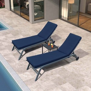 Okak 1PC/2PCS Premium Outdoor Chaise Lounge Cushions,UV-Resistant,Perfect for Patio Chairs,Chaise Loungers,and Poolside Furniture - 1 of 4
