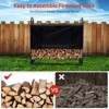 Heavy-Duty Outdoor Firewood Rack - Steel Log Stacking Rack for Indoor Fireplaces, Patio, Deck, and Garden Wood Storage - 3 of 4