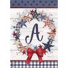 Briarwood Lane Everyday Garden Flag 12x18 For Outdoor American Wreath Monogram A Garden Flag Flags For Outside - 3 of 4