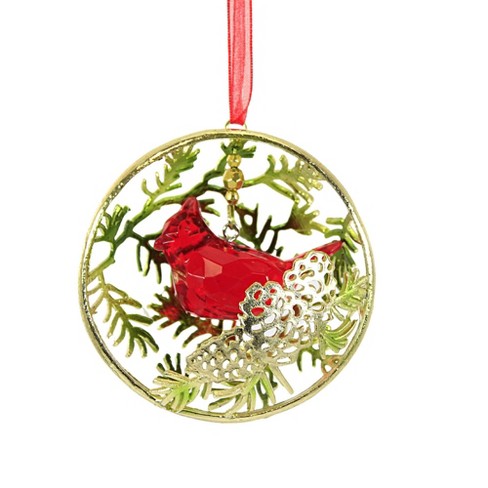 Crystal Expressions 3.0 Inch Pinecone Cardinal Ornament Christmas Acrylic Red Bird Tree Ornaments - image 1 of 3