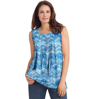 Woman Within Plus Size Swing Square Neck Pocket Tunic
