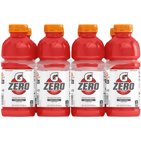 Gatorade G Zero Fruit Punch Sports Drink - 8pk 20 Fl Oz Bottles : Target