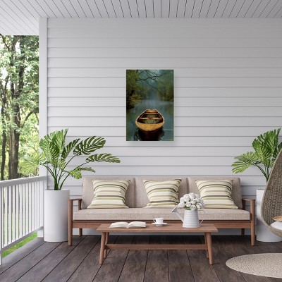 Carlos Casamayor 'The Old Lake' 30x47 Outdoor Canvas Wall Art