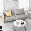 Costway Modern 76'' Loveseat Sofa Couch for Living Room Apartment Dorm with Metal Legs Gray - image 2 of 4