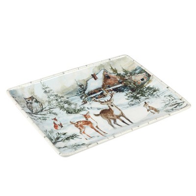 Certified International Winter's Frost Rectangular Serving Platter