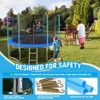 Okak 12FT Adults Rebounder Trampoline, Outdoor Trampolines with Basketball Hoop and Enclosure Net, Kids Trampoline for Garden, Patio - 3 of 4