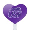 University of Sioux Falls Primary Logo Heart Love Cupcake Picks Toppers Decoration Set of 6 - 2 of 4