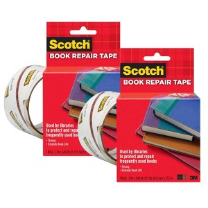 Scotch Book Tape, 2 in x 15 yd Per Roll, 2 Rolls - 1 of 1