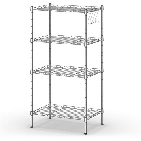 Design Ideas Meshworks 3 Tier Full Size Metal Tower Bathroom Storage  Shelving Unit Rack For Over The Toilet Organization, 26 X 10 X 72, White  : Target