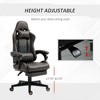 Racing Gaming Chair Diamond PU Leather Office Gamer Chair High Back Swivel Recliner with Footrest, Lumbar Support, Adjustable Height - 4 of 4