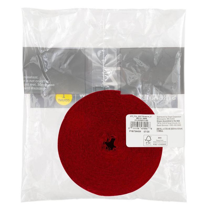 Red Crepe Streamer - Spritz&#8482;, 3 of 5