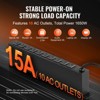 VEVOR 1U PDU, 10 Outlets, Rack Mount Power Strip Fits Standard 19" Server Racks, with Independent Switch Surge Protection, Black - 4 of 4