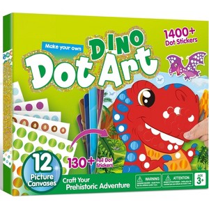 Joyfy Dinosaur Dot Art Kit for Kids Ages 3-7, No Mess Sticker Arts & Crafts, DIY Creative Activity, Easter Christmas Birthday Gifts for Boys Girls - 1 of 4